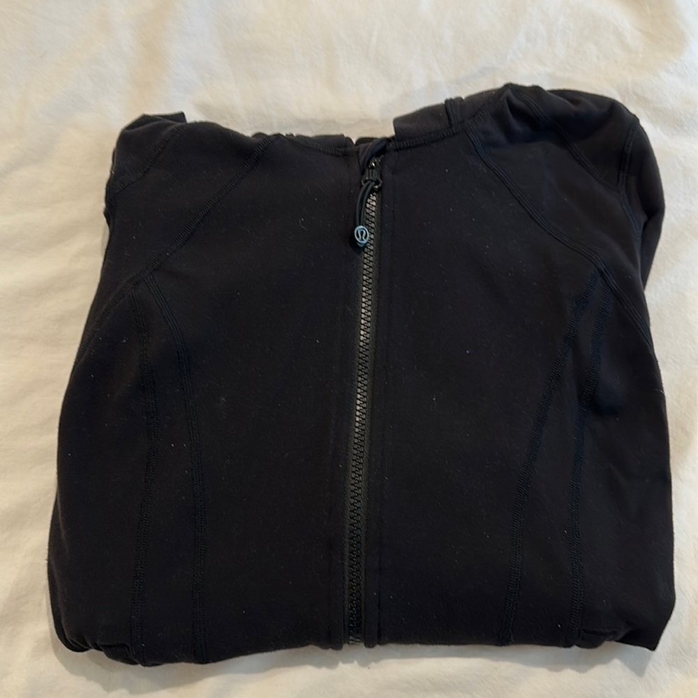 Lululemon Zip Up Hooded Sweater in Black Size 4
